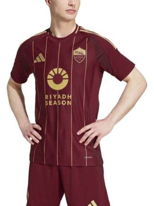 Roma 24 25 Home Short Sleeve T-Shirt Burgundy - ADIDAS - BALAAN 1