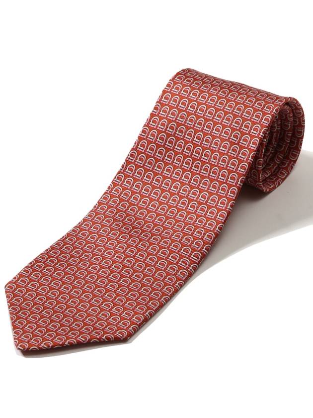 Gancini Pattern 35 0945 05 768505 Silk Tie - SALVATORE FERRAGAMO - BALAAN 1