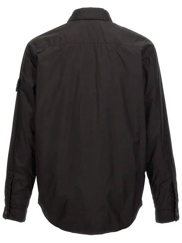 Wappen Patch Overshirt Zip Up Jacket Black - STONE ISLAND - BALAAN 3