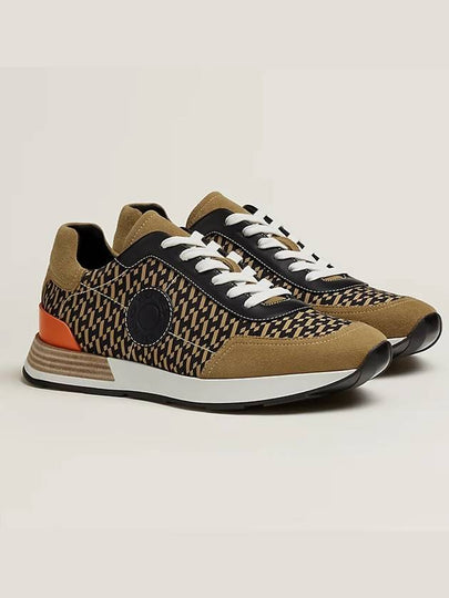 Men's Drive Low Top Sneakers Beige - HERMES - BALAAN 2