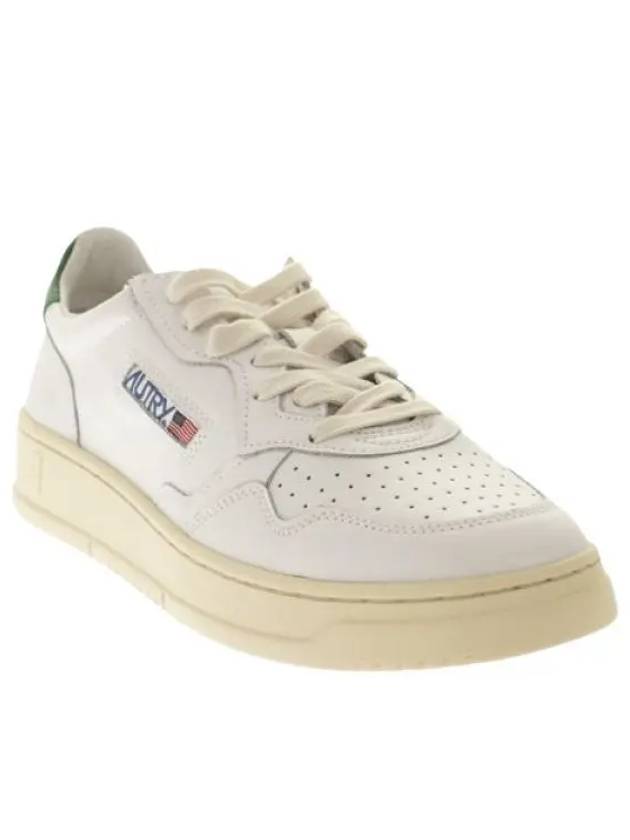 Medalist Green Tab Leather Low Top Sneakers White - AUTRY - BALAAN 2