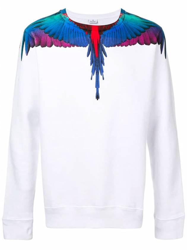 Men's Double Wing Sweatshirt White - MARCELO BURLON - BALAAN 3