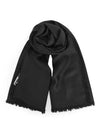 GG Jacquard Wool Silk Muffler Black - GUCCI - BALAAN 1