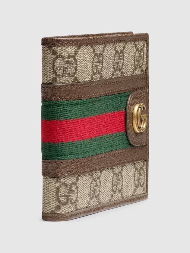 Ophidia GG Half Wallet Beige Ebony - GUCCI - BALAAN 3