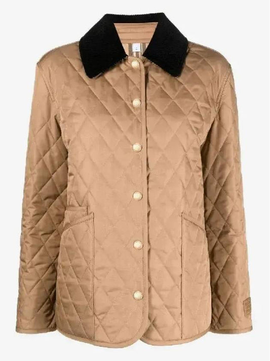 Women's Diamond Quilted Jacket Brown - BURBERRY - BALAAN 2