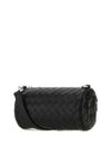 Intrecciato Barrel Leather Cross Bag Black - BOTTEGA VENETA - BALAAN 3