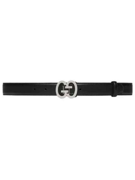 GG Superme Monogram Leather Buckle Belt - GUCCI - BALAAN 2