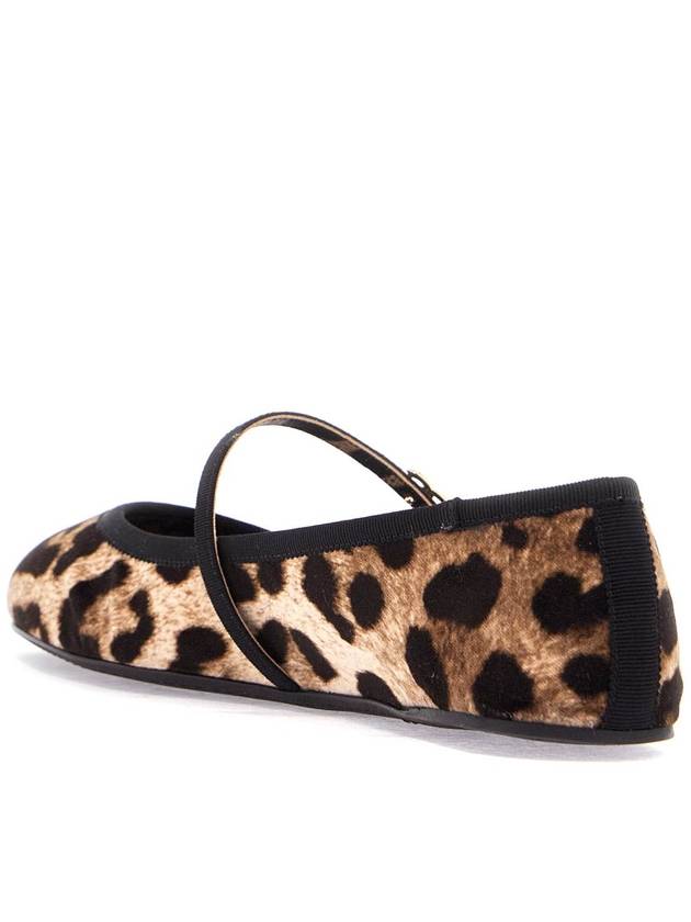 multicolor ballerinas in cotton and viscose with leopard print - DOLCE&GABBANA - BALAAN 3