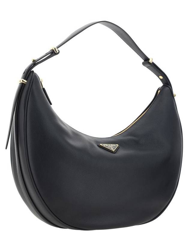 Large Leather Shoulder Bag Black - PRADA - BALAAN 3