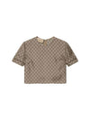 GG Supreme Print Silk Short Sleeve T-Shirt Beige - GUCCI - BALAAN 1