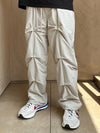 NYLON STICH SHIRRING JOGGER PANTS CREAM - PEACEOFMIND - BALAAN 1