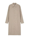 Women's Playful Striped Shirt Midi Dress Rose Beige - LEMAIRE - BALAAN 2