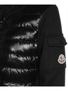 Logo Patch Zip Up Hoodie Padding Black - MONCLER - BALAAN 5