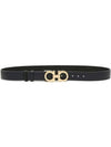 Reversible Gancini Leather Belt Black Navy - SALVATORE FERRAGAMO - BALAAN 2