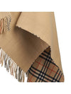 Check Wool Cape Sand - BURBERRY - BALAAN 8