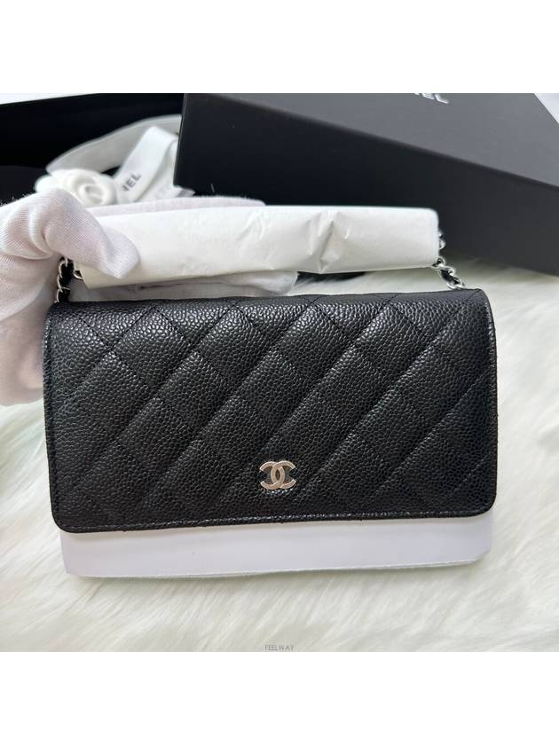 Classic WOC Caviar Black Silver Plate - CHANEL - BALAAN 3