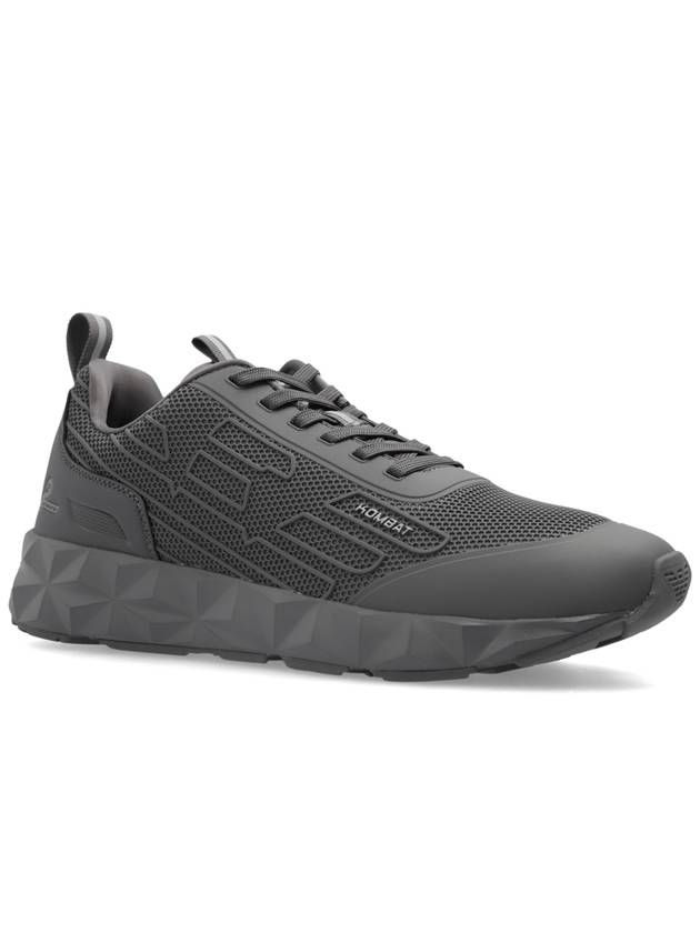 EA7 Emporio Armani Lace-up Sports Shoes, Men's, Grey - EMPORIO ARMANI - BALAAN 4