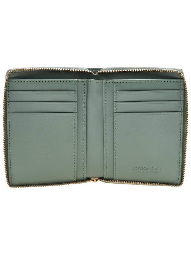 Intrecciato Zip Around Half Wallet Green - BOTTEGA VENETA - BALAAN 11