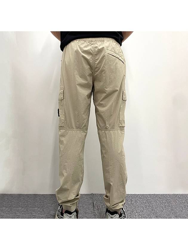 Stretch Cotton Tela Paracadute Cargo Straight Pants Sand - STONE ISLAND - BALAAN 6