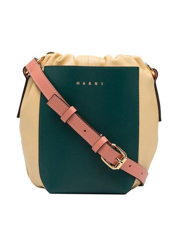 Gusset Bucket Bag Green - MARNI - BALAAN 1