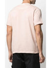 Logo Patch Chest Short Sleeve T-Shirt Peach Pink - STONE ISLAND - BALAAN 4