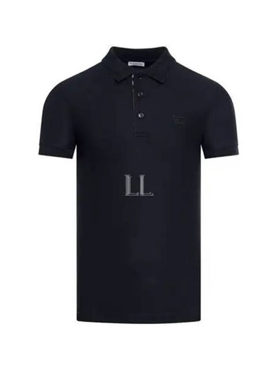 Cotton Polo Shirt Blue - BURBERRY - BALAAN 2