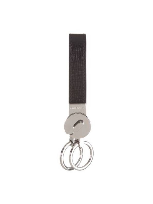 Logo Leather Key Ring Black - SALVATORE FERRAGAMO - BALAAN 3