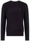 Embroid Logo Cable Knit Top Black - POLO RALPH LAUREN - BALAAN 2