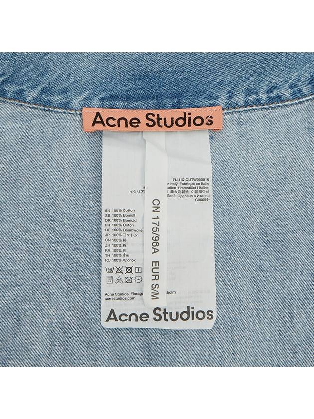 Overfit Denim Jacket Light Blue - ACNE STUDIOS - BALAAN 10