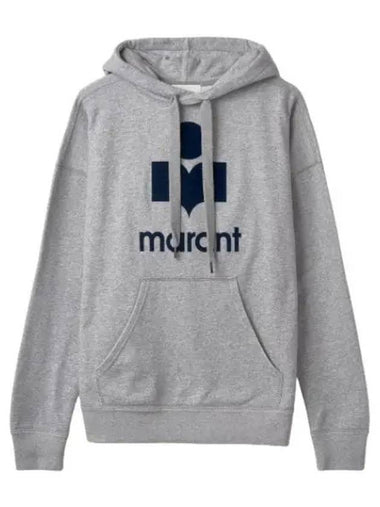 Mansell Logo Hoodie Gray Navy Hooded Sweatshirt - ISABEL MARANT - BALAAN 1