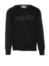 Logo Embellished Crewneck Sweatshirt Black - ALEXANDER MCQUEEN - BALAAN 2