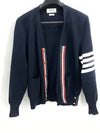 4 bar Milanese stitch gold cardigan - THOM BROWNE - BALAAN 2