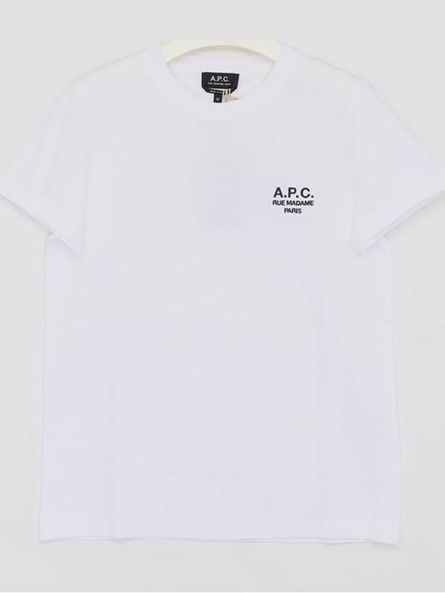 Denise Embroidered Short Sleeve T-shirt White - A.P.C. - BALAAN 4