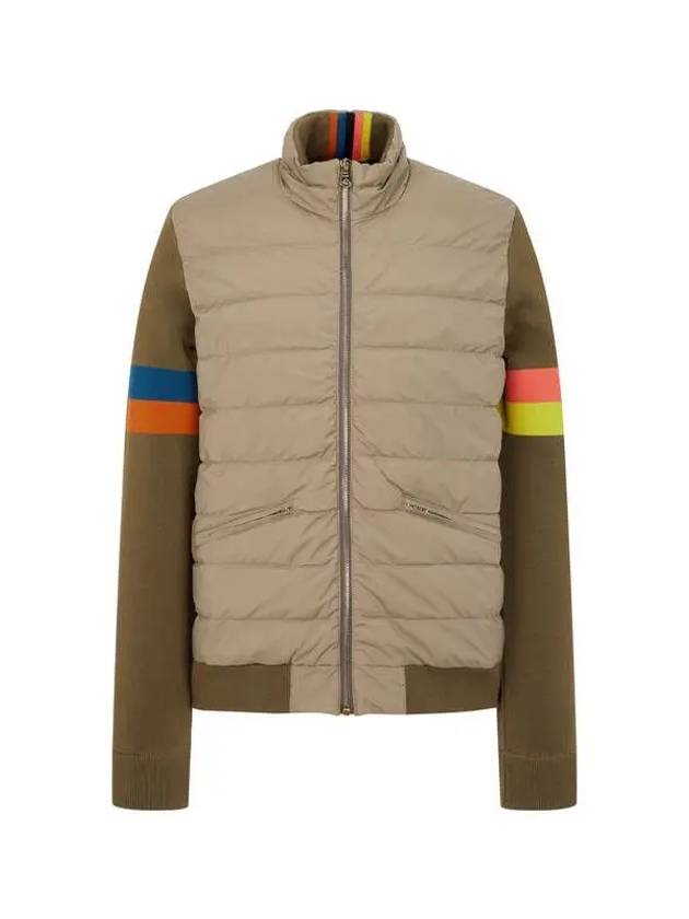 Down quilted front knit jacket light brown - PAUL SMITH - BALAAN 1