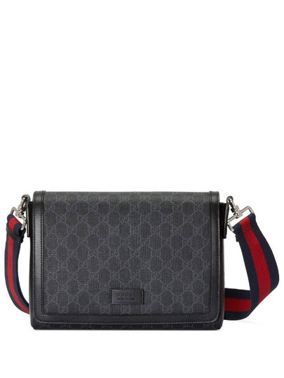 GG Supreme Canvas Cross Bag Black - GUCCI - BALAAN 2