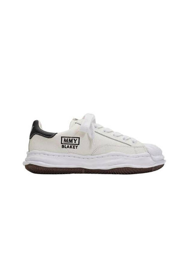 Blakey OG Sole Embossed Leather Low Top Sneakers White - MIHARA YASUHIRO - BALAAN 1