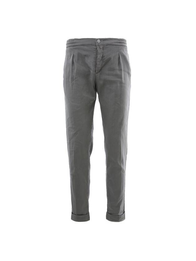 23SS UP1LAC J0770B 02 Linen String Gray Pants - KITON - BALAAN 1