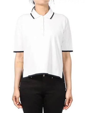 Women s short sleeve collar t shirt 270814 - THOM BROWNE - BALAAN 1