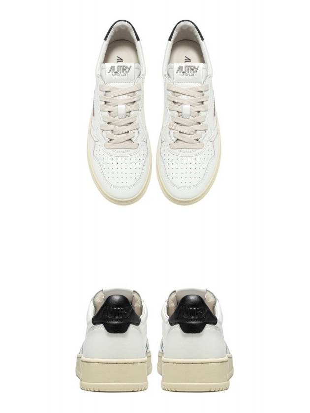 Medalist Black Heel Tab Low Top Sneakers White - AUTRY - BALAAN 6