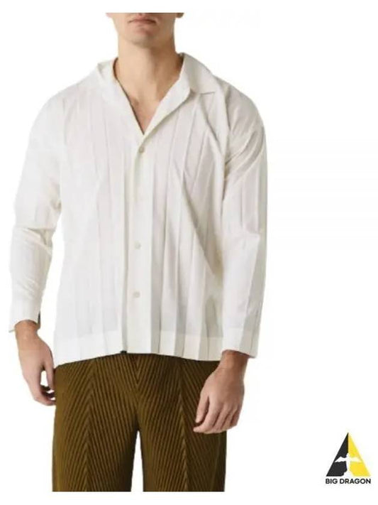 Homme Pliss? Long Sleeve Shirt HP46FJ34001 White - ISSEY MIYAKE - BALAAN 2