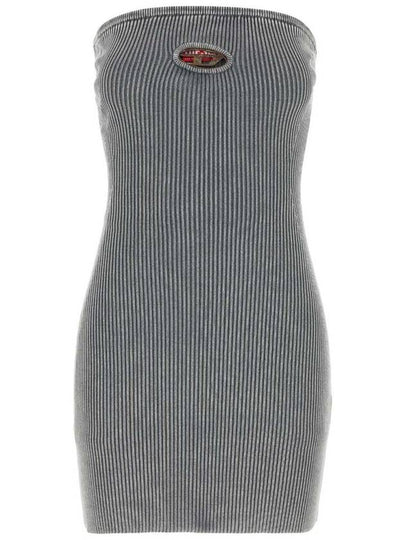 Women s M Scolo Logo Plaque Sleeveless Short Dress Gray - DIESEL - BALAAN 2