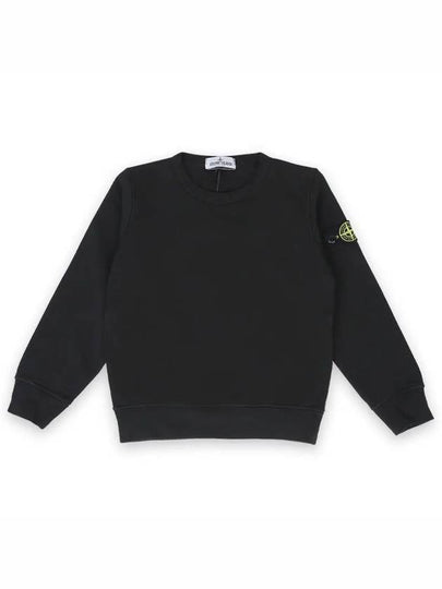 Stone Kids Waffen Patch Crew Neck Sweatshirt Black K1S16 6100011S0040 V0029 10 12A - STONE ISLAND - BALAAN 2