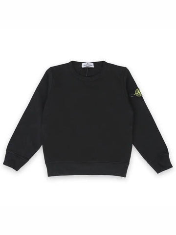 Stone Kids Waffen Patch Crew Neck Sweatshirt Black K1S16 6100011S0040 V0029 10 12A - STONE ISLAND - BALAAN 1