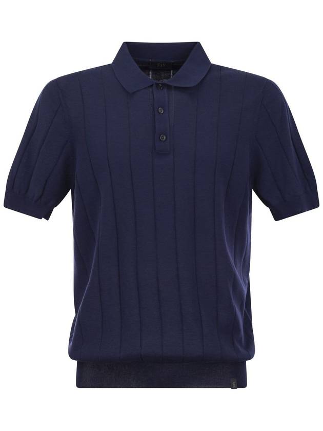 Striped Cotton PK Shirt Navy - FAY - BALAAN 2