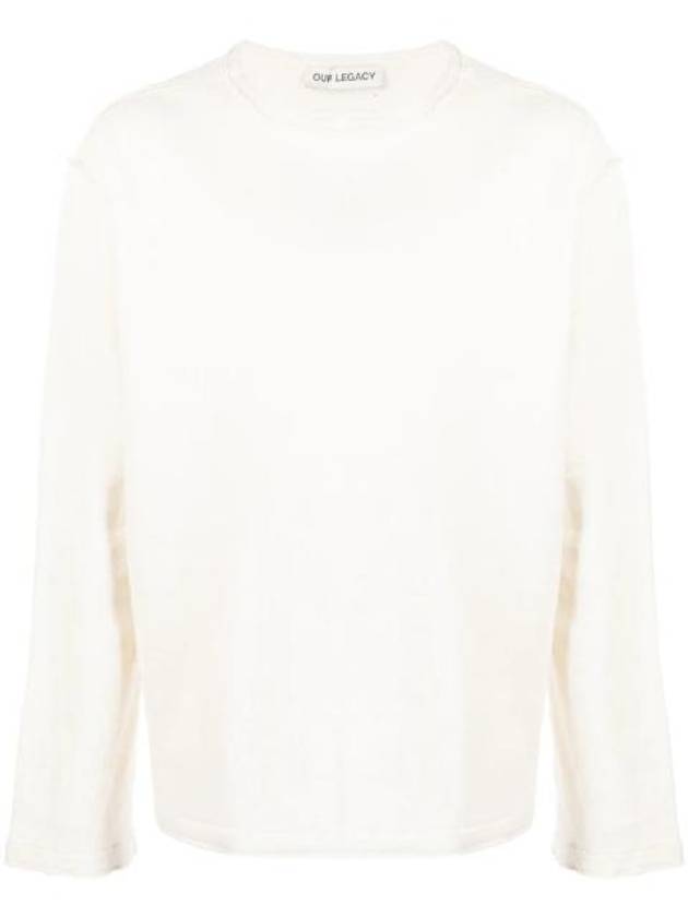 Crew Neck Long Sleeve Knit Top White - OUR LEGACY - BALAAN 1