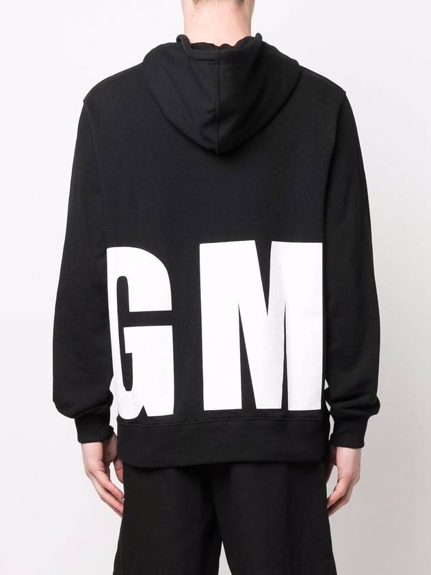 Big Logo Print Cotton Hoodie Black - MSGM - BALAAN 5