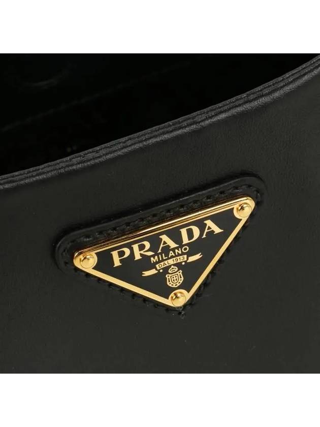 Medium Leather Handles Tote Bag Black - PRADA - BALAAN 6