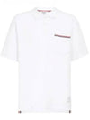 RWB Pocket Interlock Cotton Short Sleeve Polo Shirt White - THOM BROWNE - BALAAN 2