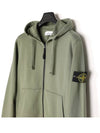 Wappen Patch Pocket Zip Up Hoodie Khaki - STONE ISLAND - BALAAN 6