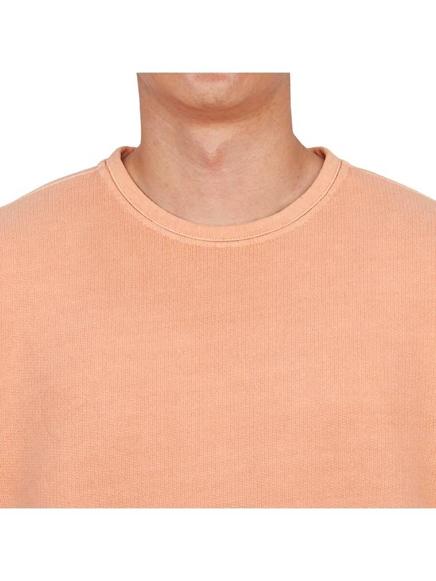 70% Recycled Cotton Fleece Tinto Terra Sweatshirt Pink - STONE ISLAND - BALAAN 6